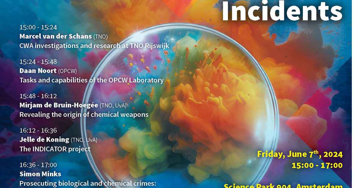 Register for Frontiers #4:Investigating Chemical Warfare Agent ...